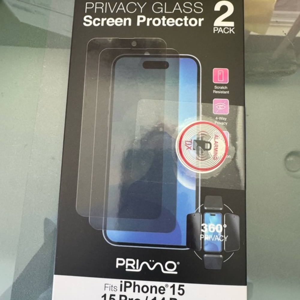 2 pack 360 PRIVACY GLASS for your iPhone! Fits 15, 15 pro ,14 pro- see pic 4more